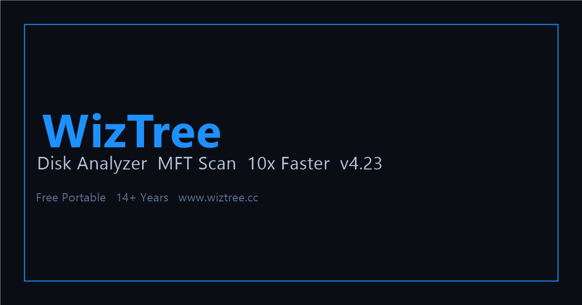 WizTree磁盘空间分析工具界面截图